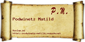 Podwinetz Matild névjegykártya